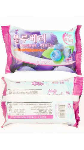 Пилинг-мыло JUNO Blueberry с экстрактом черники (150 г)