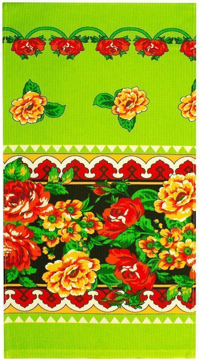 Вафельное полотенце с рисунком