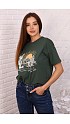 Футболка женская, Цвет: Хаки (017703974)