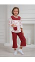 Пижама детская из футера, Цвет: Бордовый (026400768)