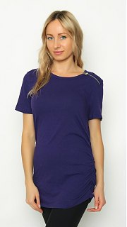 Футболка Michael Kors 017702266 оптом. Футболка Michael Kors, декорирована молнией у горловины. Отличный выбор для вашего гардероба