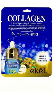 Ультраувлажняющая маска-салфетка с коллагеном Collagen Ultra Hydrating Essence Mask 081800012 оптом. Ультраувлажняющая маска-салфетка с коллагеном Collagen Ultra Hydrating Essence Mask 081800012 оптом.