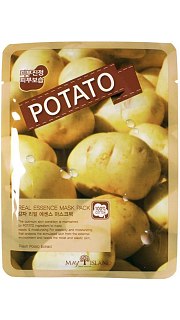 Отбеливающая тканевая маска с экстрактом картофеля MAY ISLAND Real Essense Potato 081800016 оптом. Отбеливающая тканевая маска с экстрактом картофеля MAY ISLAND Real Essense Potato 081800016 оптом.